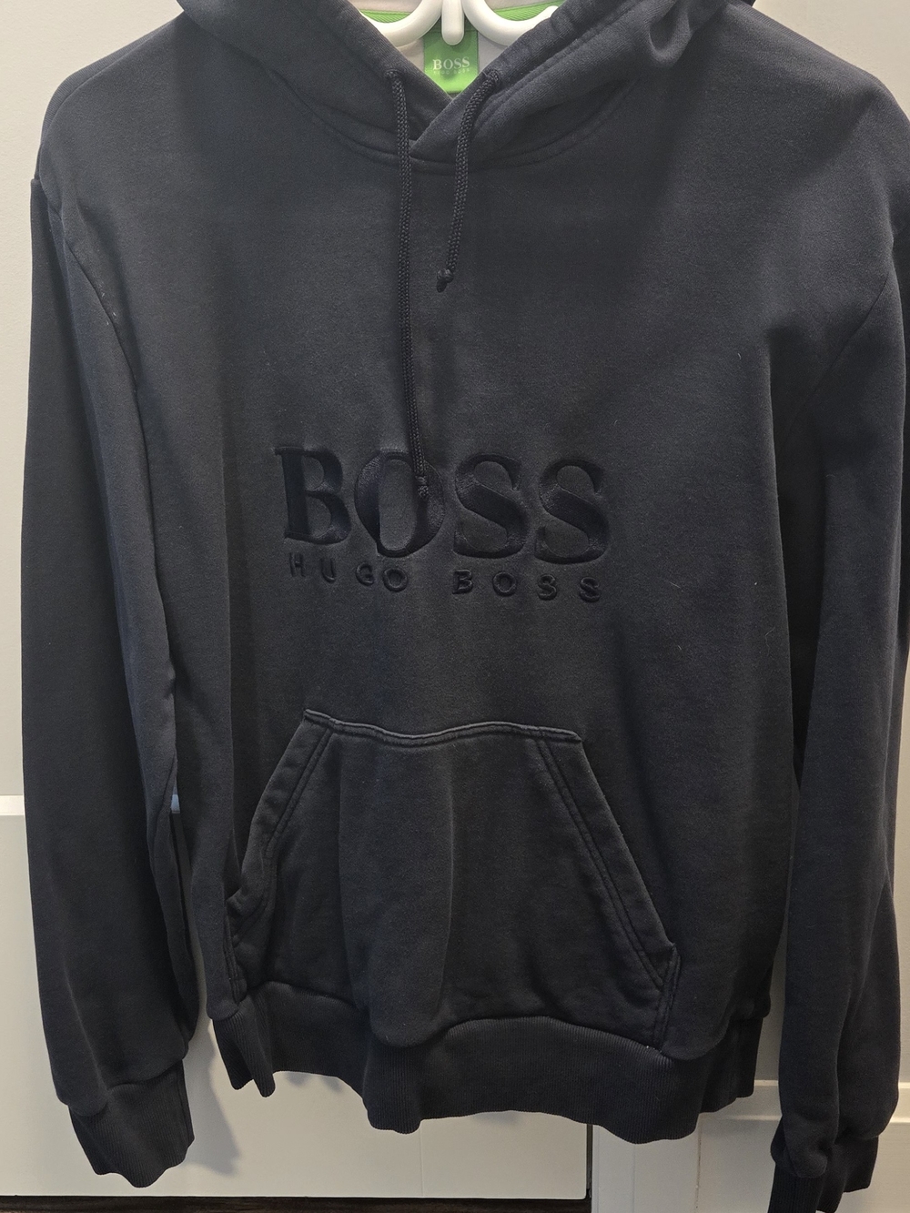BOSS Hugo Boss Black Embossed Logo Pullover Hoodie